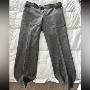 Canali Grey Heather Men’s Dress Pants 100% Wool Made in Italy